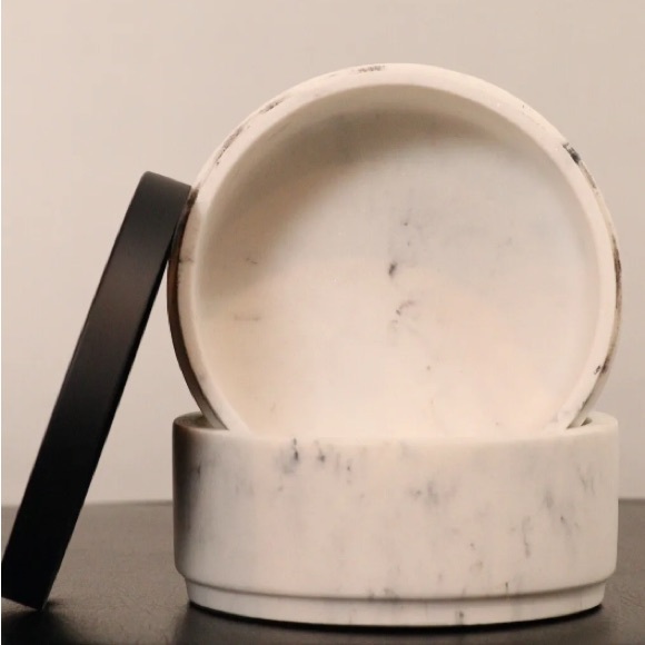 Marbella Stacking Jewelry Box Marble Round Accessory Organizer NEW in box - Picture 2 of 4